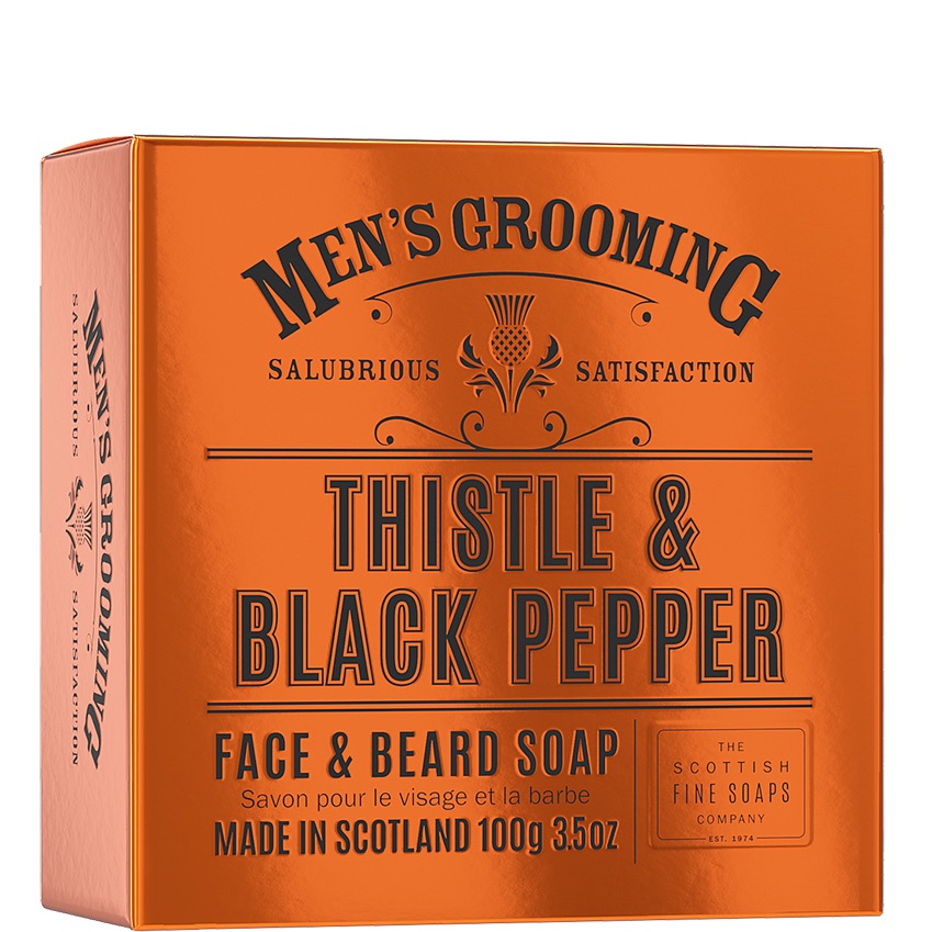 Face & Beard soap Thistle & Black Pepper Scottish Fine Soap